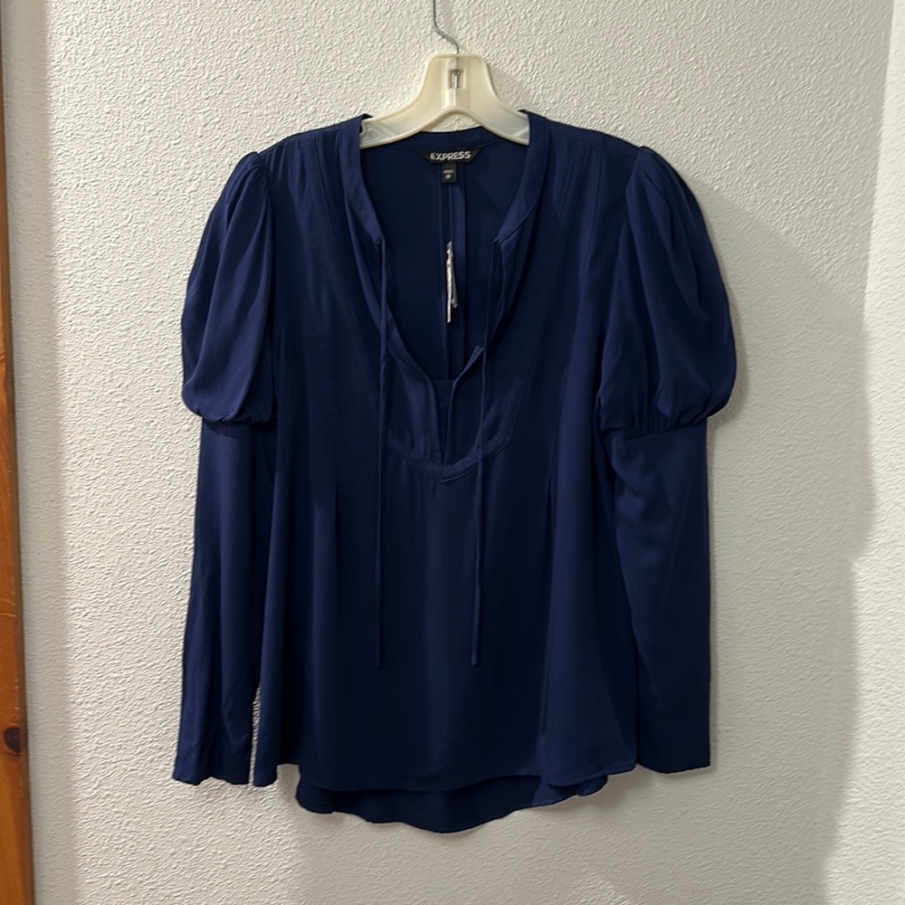 Express navy blouse new with tag